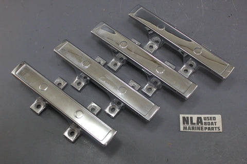 Boat Marine Cleat Cleats Dock Tie-Off Set of 4 Chrome Open Base Bayliner 4-hole