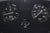 Boat Dash Panel Gauge Set Teleflex Black Face Speedometer RPM Gauges Oil Fuel