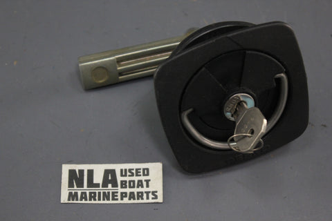 Boat Marine Perko Lock Locking Hatch Door Latch Straight Flush Black Key Keyed