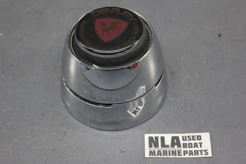 Century Boats Steering Wheel Center Hub Chrome Mount 3/4 Tapered Shaft Cover