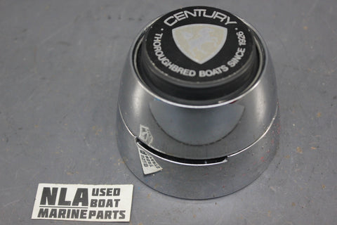 Century Boats Steering Wheel Center Hub Chrome Mount 3/4 Tapered Shaft Cover