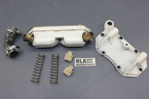 Johnson Evinrude 0321690 0317954 Thermostat Cover Valve Body V4 85-140 1977-1998