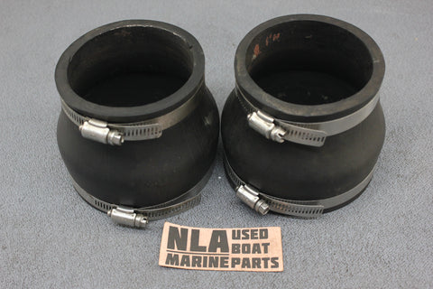 OMC 912312 0912312 4.3L V6 Exhaust Boot Hose Tube 1985 Stringer Pair