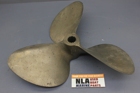 Dynex Mr. Minus Propeller Inboard 14" x 16P Ski 3-Blade Prop 15 Splined 1" LH - NLA Marine
