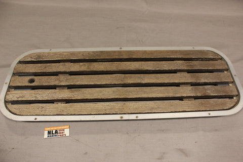 Teak Deck Hatch Ski Locker 36" x 12" Boat Marine Cargo Compartment