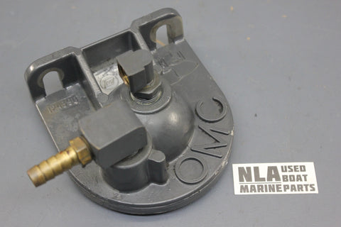 OMC 174176 Cobra Ford 2.3L 4cyl Fuel Filter Water Separator Cover Bracket Top