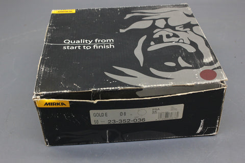Mirka 23-352-036 P 36 Grit Bulldog Gold 8" Sand Paper Sanding Disk 50 Piece