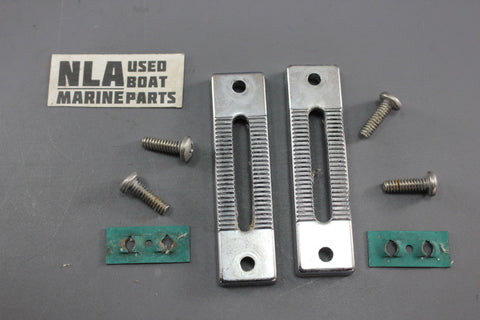 Boat Windshield Support Pole Arm Bracket Mounting Base Foot 3in x 0.75in 1980's