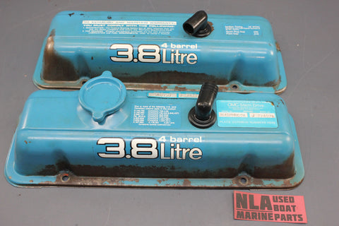 OMC Stringer 3.8L V6 229CID Cylinder Head Rocker Valve Cover 170hp 200hp Elbow