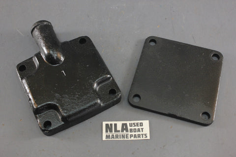 MerCruiser 73813A1 60252 Exhaust Manifold End Cap Cover Plate 140hp I4 165hp I6