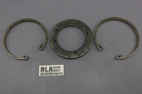 OMC 0314732 0313445 Bearing Housing Retaining Plate Snap Ring 400 4cyl 1978-89