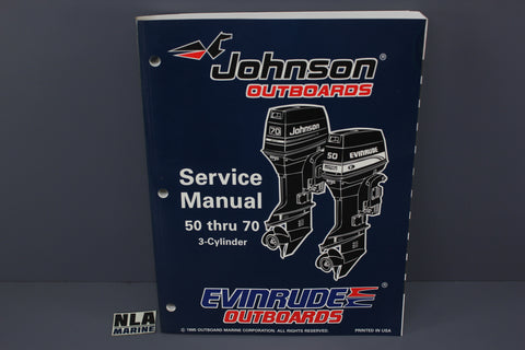 Johnson Evinrude P/N 507125 ED 50hp 60hp 65hp 70hp 1996 3-Cyl Service Manual