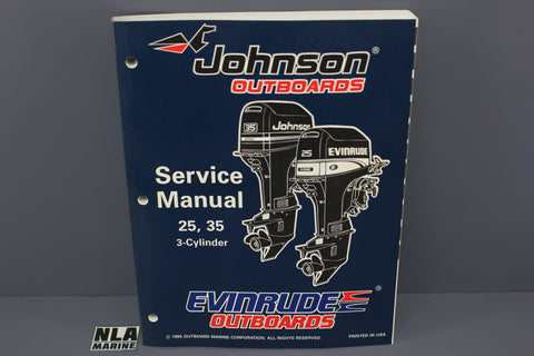 Johnson Evinrude P/N 507123 ED 25hp 35hp 1996 3-Cylinder Service Manual Shop