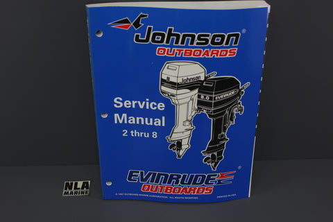 Johnson Evinrude P/N 520202 EC 2hp 4hp 5hp 6hp 8hp 1998 Service Manual Shop