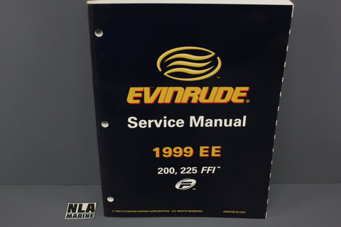 Evinrude Johnson P/N 787025 EE 200hp 225hp FFI 1999 90deg V6 Service Manual Shop