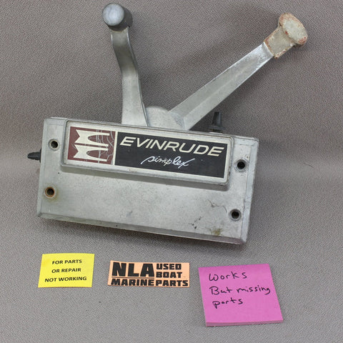 Evinrude Simplex Dual Lever Throttle Shift Control Control Box -For Parts Only-