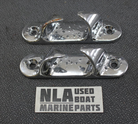 Boat Marine Chromed Dock Deck Rope Tamer Cleat Bow Chocks Chris-Craft Hardware - NLA Marine