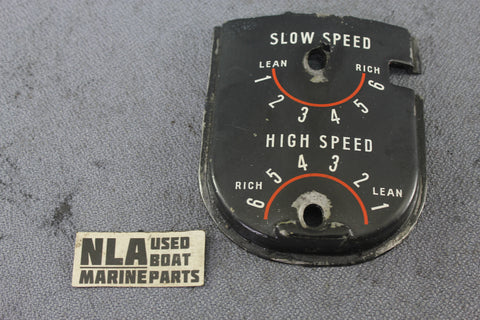 Johnson Outboard 3hp 304315 377595 Control Panel Front Cover Decal JW-17 1961