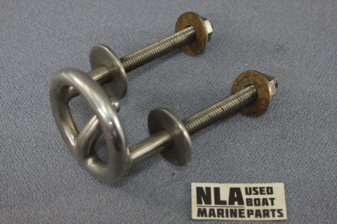 Boat Waterski Tow Hook Pylon Transom Mount Ski Rope Stainless Steel 2-1/4"x3"