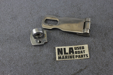 Boat Marine Cabin Door Hasp Lock Latch Hook Gate Hardware Stainless 3"
