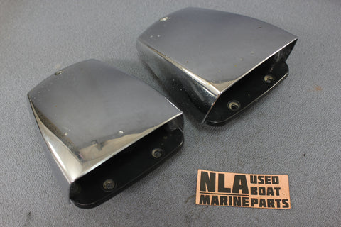 Boat Marine Cowl Ventilator Vent Blower Air Clam Shell Chrome Deck Mount 5"x4"
