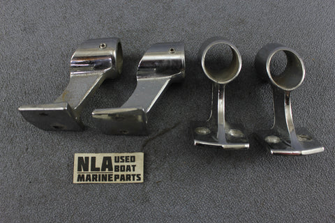 Boat Marine Bow Hand Rail Fitting Base Hardware Vintage Stanchion 60ºdeg 7/8"