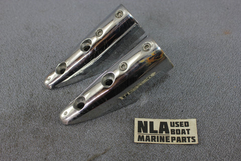 Boat Marine Bow Rail End Base Fitting Tubing Hardware Vintage Mount 7/8"