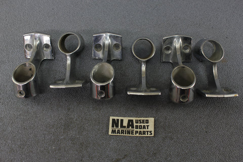 Boat Marine Bow Hand Rail Fitting Base Hardware Vintage Stanchion 60ºdeg 7/8"