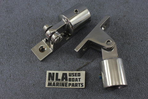 Boat Bimini Cover Top Caps Mount Deck Hinge Base Fitting Eye End Hardware 7/8"