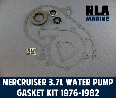 MerCruiser "470" 3.7L Water Pump Cover Impeller Housing Gasket Seal Kit 1976-82