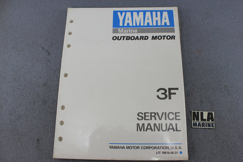 Yamaha Outboard Lit-18616-00-31 3F 3hp Repair Shop Service Manual 2-Stroke NEW
