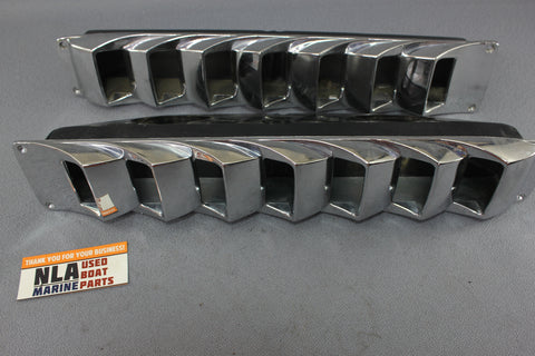 Boat Marine Blower hose 3" Vent Exhaust Louver 80's Chrome 17" Sea Sprite Rinker