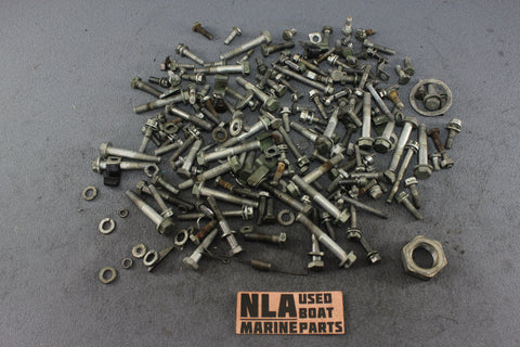 Johnson Evinrude Outboard 60hp 1967 305027 Bolt Screw Nut Head Bolts Set V4