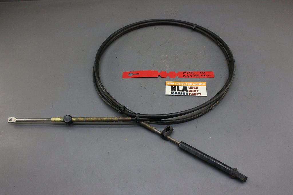 Marine Outboard Throttle & Shift Cables 11ft Set (2pcs) - Compatible With Mercury Gen 2 Controls For Mariner, Force & Mercruiser Engines