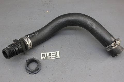 OMC 0911830 0911716 Cobra Water Inlet Intake Tube Hose Nipple Nut 1986-93 Gimbal