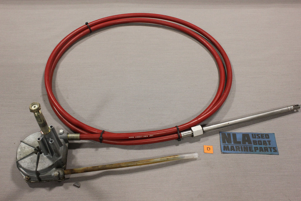Boat Steering Cable 14ft Red Morse 304411 168IN Rotary Helm MerCruiser