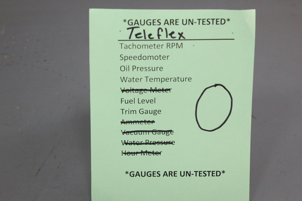 Boat Gauges Set Teleflex RPM Tachometer Speedometer Water Temp Fuel Ga ...