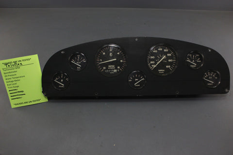 Boat Dash Panel Gauge Set Teleflex Black Face Speedometer RPM Gauges Oil Fuel