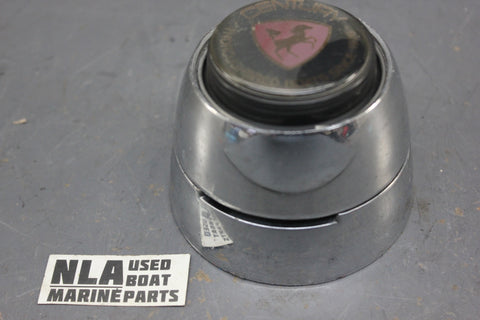 Century Boats Steering Wheel Center Hub Chrome Mount 3/4 Tapered Shaft Cover