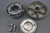 Boat Steering Wheel Wood Grain Center Hub Chrome Mount 3/4 Tapered Shaft Cover