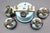 Boat Gauges Set Faria Black White RPM Tachometer Fuel Gauge Water Temp Oil Press
