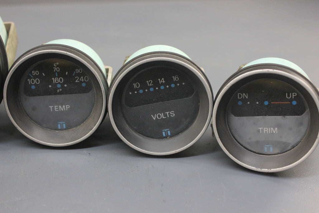 Teleflex Speedometer Boat Gauge Early Set Teleflex Gauges RPM Speedometer Ammeter Water Tem ...