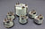 Boat Gauge Set Det-Mar Gauges RPM Tachometer Voltage Fuel Level Temp Maroon