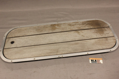 Teak Deck Hatch Ski Locker 33" x 12" Boat Marine Cargo Compartment