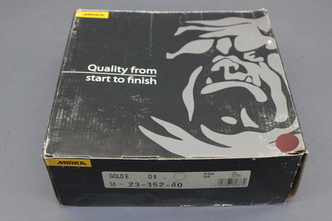 Mirka 23-352-040 P 40 Grit Bulldog Gold 8" Sand Paper Sanding Disk 50 Piece