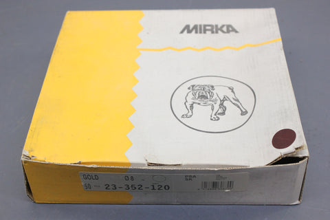 Mirka 23-352-120 P 120 Grit Bulldog Gold 8" Sand Paper Sanding Disk 50 Piece
