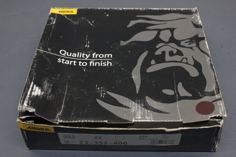 Mirka 23-352-400 P 400 Grit Bulldog Gold 8" Sand Paper Sanding Disk 50 Piece