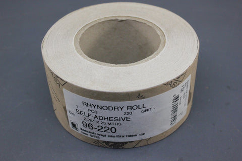 Indasa 96-220 Rhynodry Roll 2.75" x 25M 220 Grit Sanding Paper 96 Series