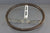 MerCruiser OMC Steering wheel Chrome Wood Grain Handle Boat Marine Helm Cap