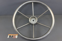 Ride Guide Steering Wheel Boat Destroyer Style 6-Spoke Stainless Steel 14-3/4"
